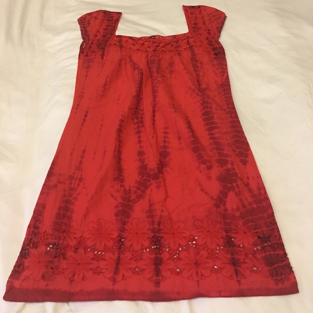 Cotton Red Beach Cover-Up/ Dress M Chaudry KC