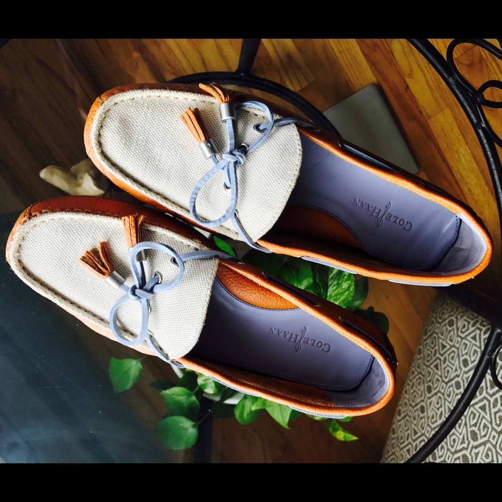 Cole Haan Grant Loafers in Camello/Ivory, Sz. 7