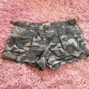 Old Navy Grey and White Camo Shorts