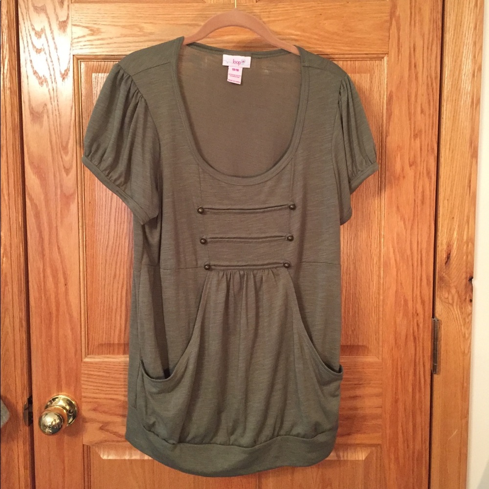Olive Green Top Size 13/15