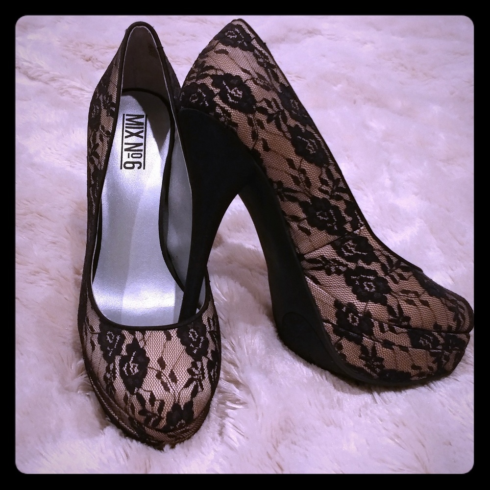 Mix no6 lace detail pumps