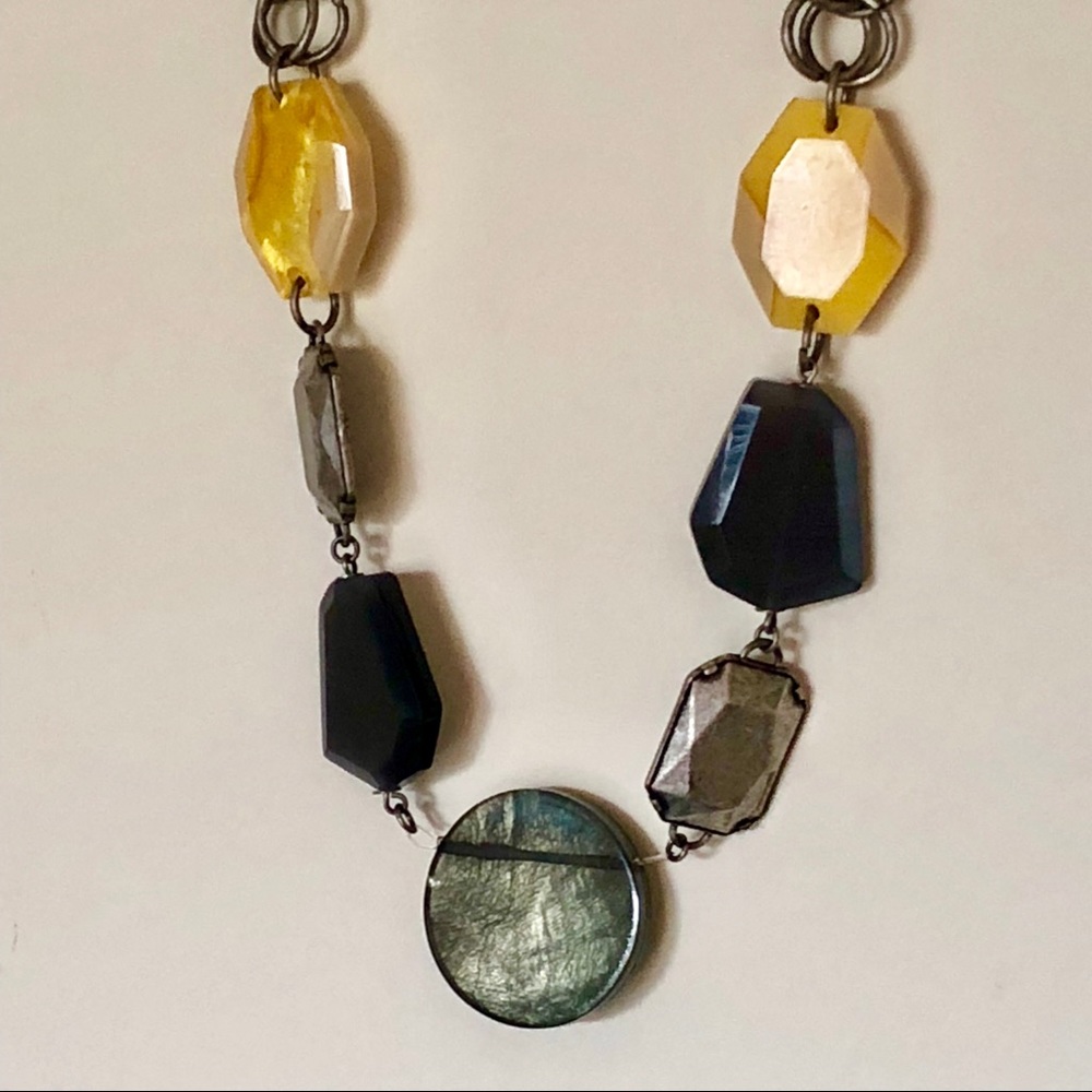 New! A Polygon Stone Necklace