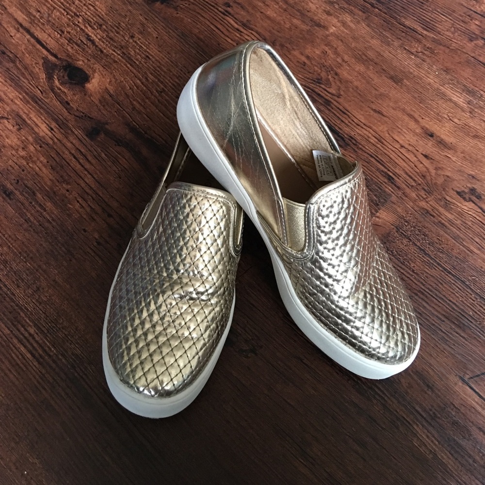 Gold Slip On Sneakers