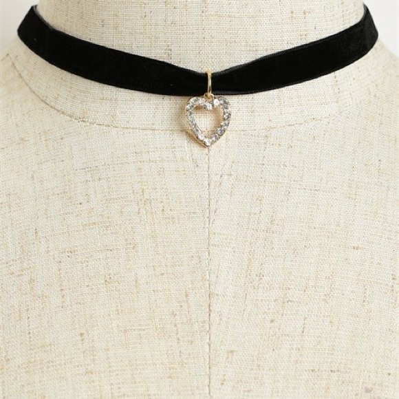 Single heart pendant choker - Picture 1 of 1