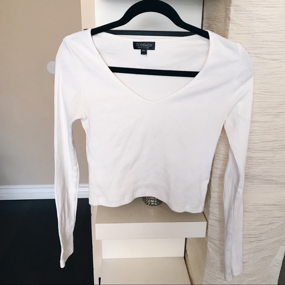 Topshop white long sleeve