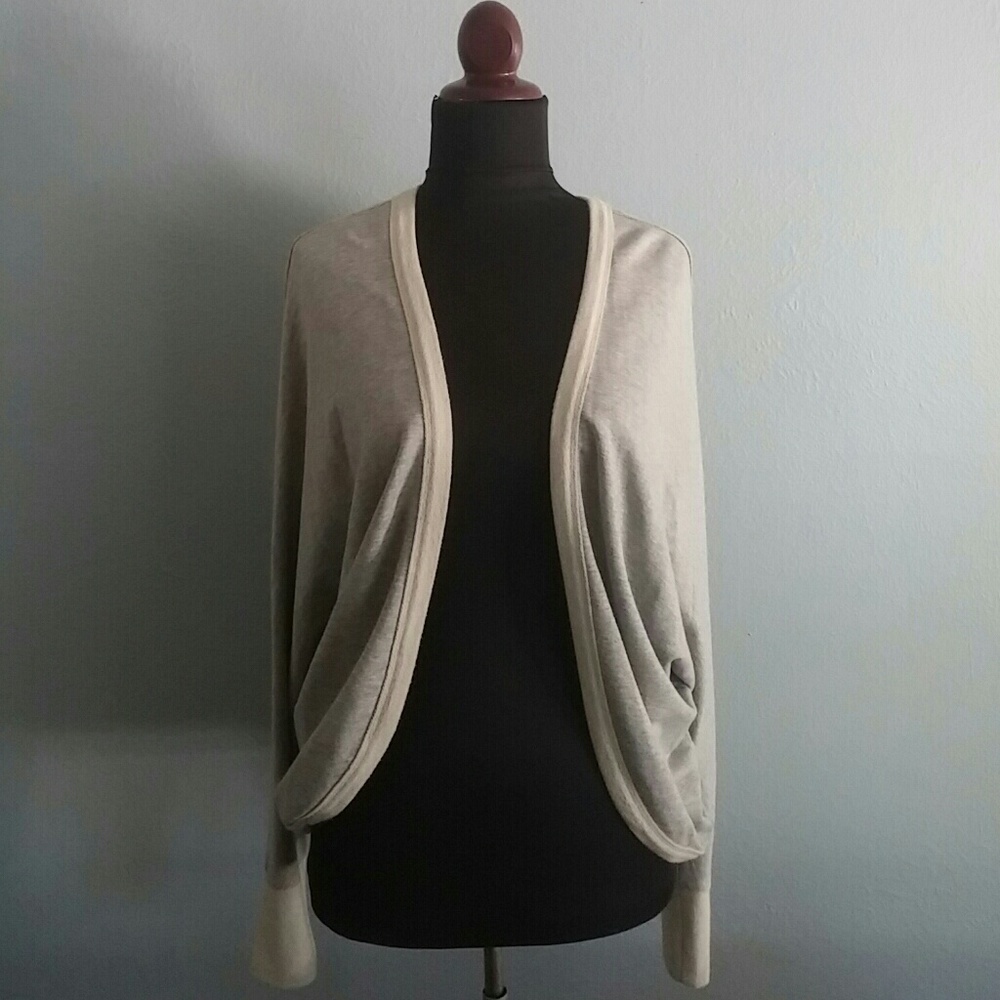 Draped Open Front Sweater