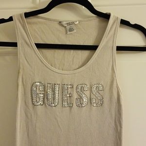 Guess bling ribbed tank