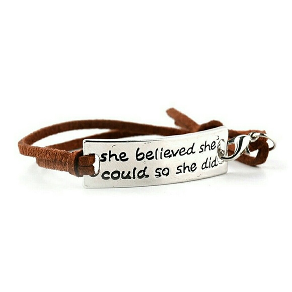 🍒 Inspirational quote bracelet🍒 leather - Picture 3 of 5