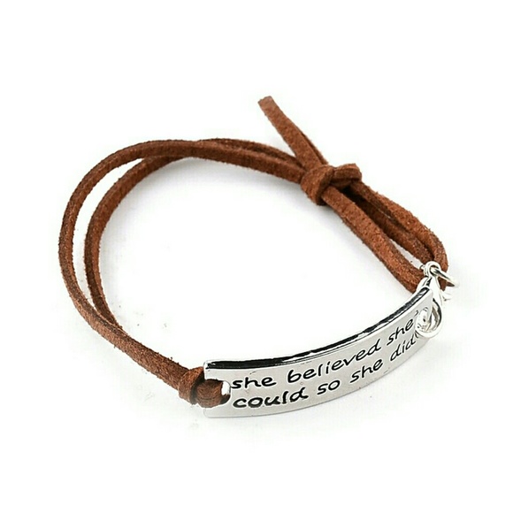 🍒 Inspirational quote bracelet🍒 leather - Picture 4 of 5