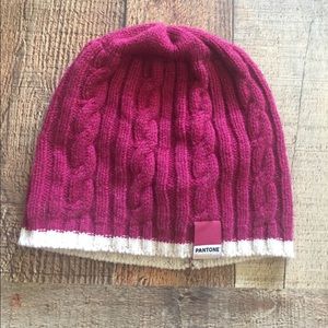 Barbour Pantone | Cable Knit Winter Hat | Pink
