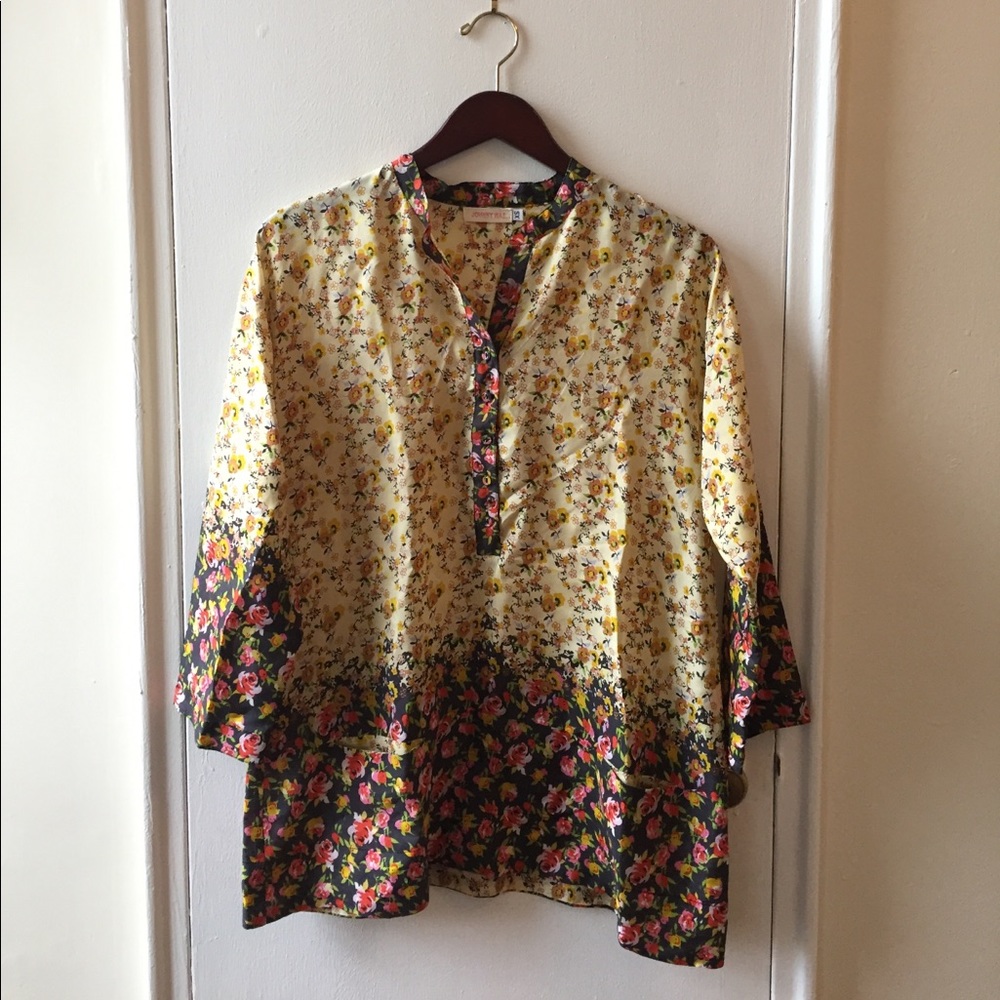 Johnny Was Silk Floral Tunic