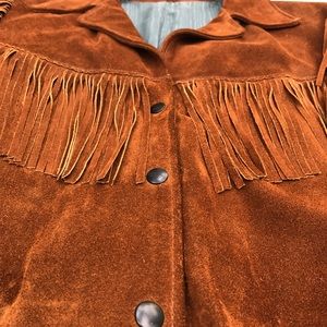 Vintage Camel Color Suede Jacket