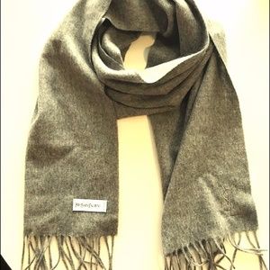 YSL - Cashmere blend scarf - light grey