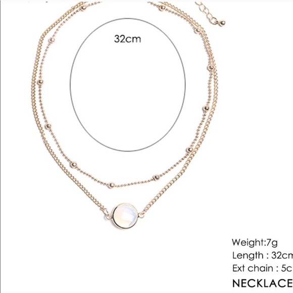 ✨RESTOCKED!! Opal & Gold Chain Choker Necklace✨ - Picture 2 of 2