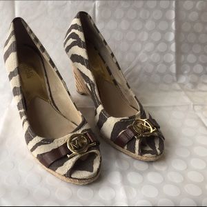 Michael Kors Zebra Stripe Espadrille Shoes