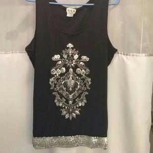 Sparkle and Sequins black tank