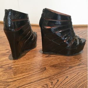 Jeffrey Campbell Patent Leather Platform Wedges