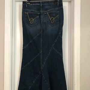 Bebe Long Denim skirt