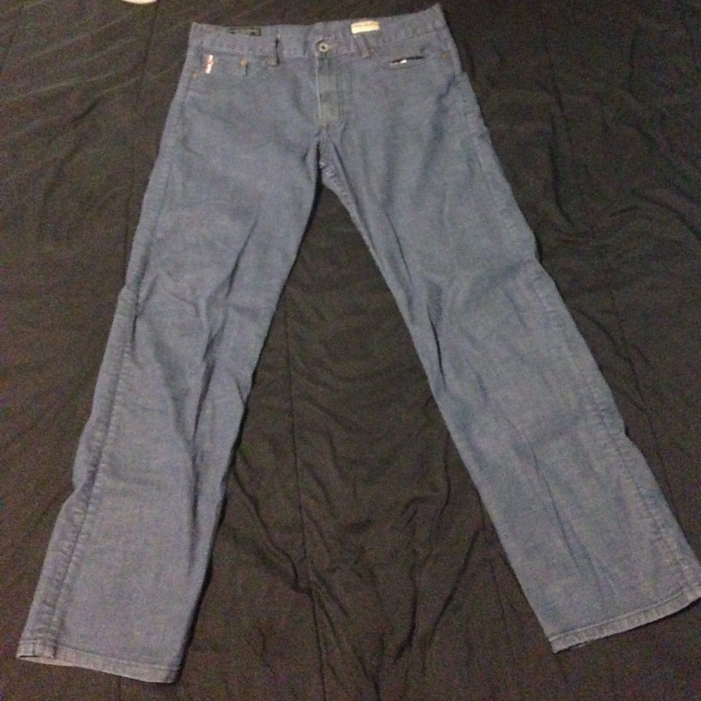 Andrew Marc denim and leathers jeans