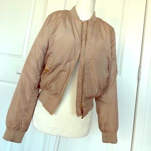 Creme flight jacket
