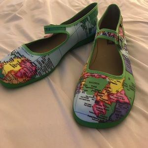 Map of World Mary Janes