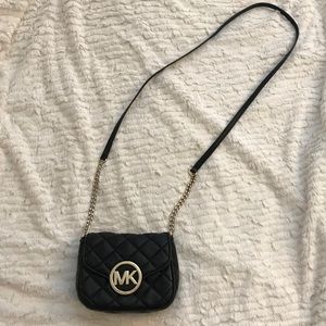 Michael Kors Black Quilted Fulton Crossbody