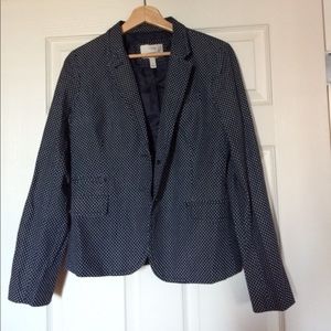 Chambray polka dot J Crew Schoolboy Blazer sz 10