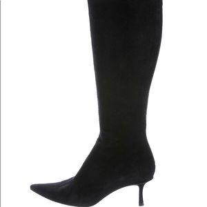 Jimmy Choo Black Suede Knee High Boots