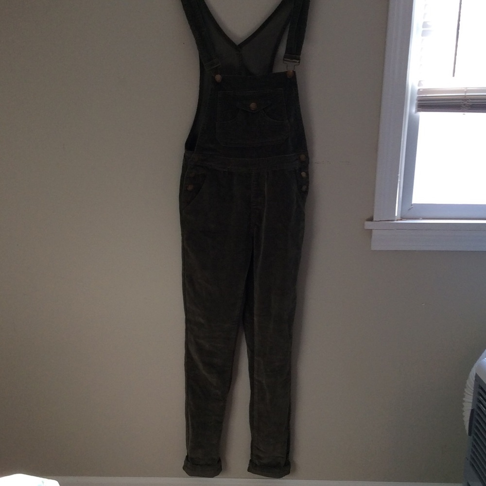 American Bazi corduroy bobbed overalls