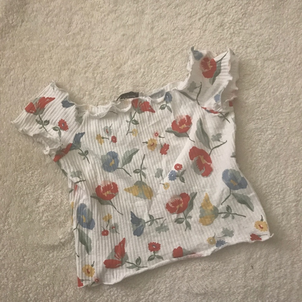 off the shoulder white top from zara