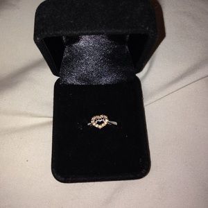 Heart shaped champagne ring