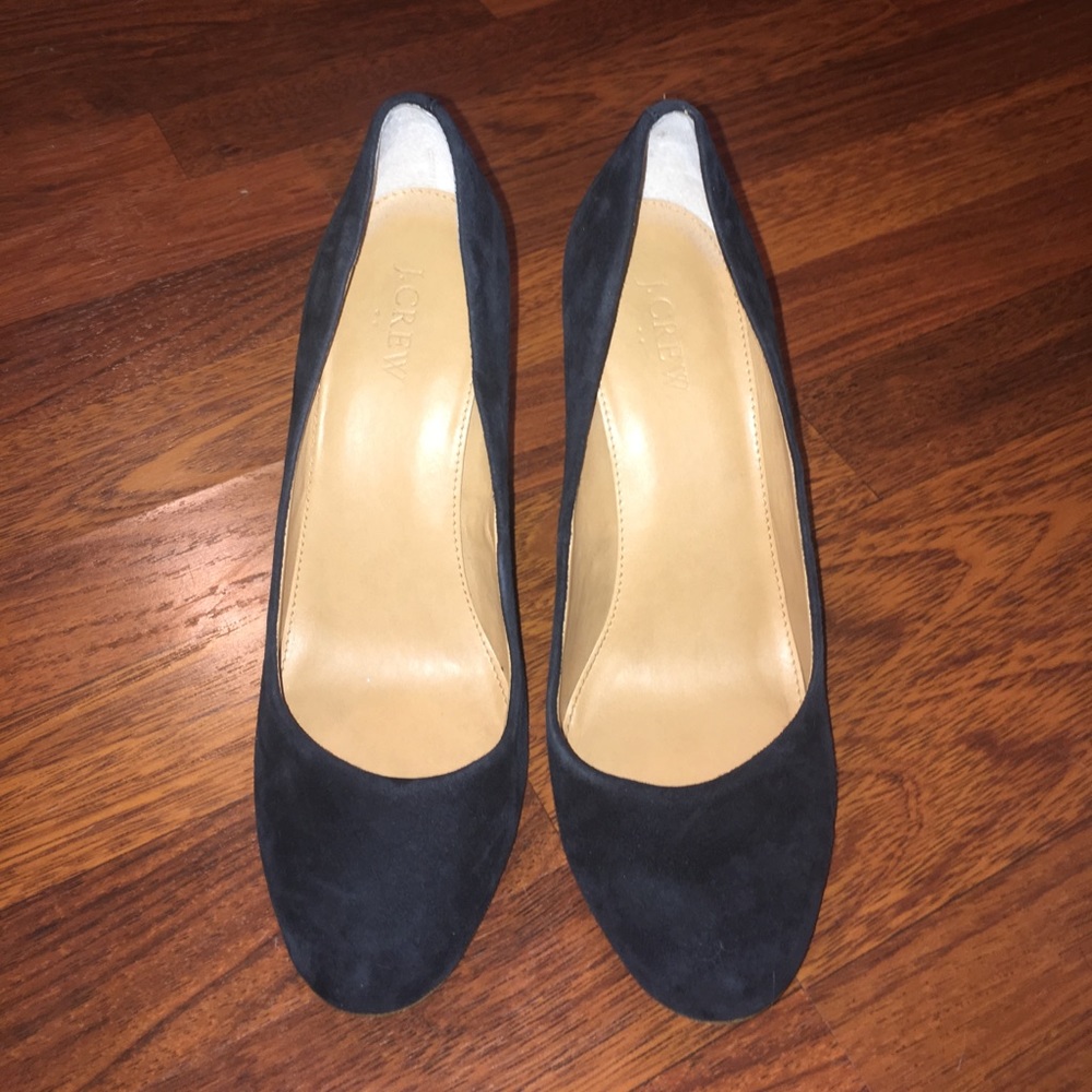 Jcrew black suede shoes