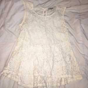 Cream lace top