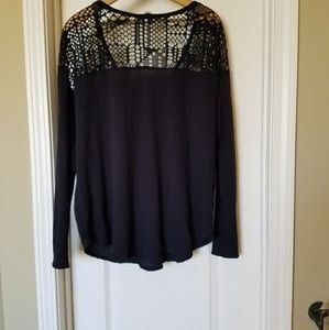 We the Free Crochet Shoulder Tunic Top Large