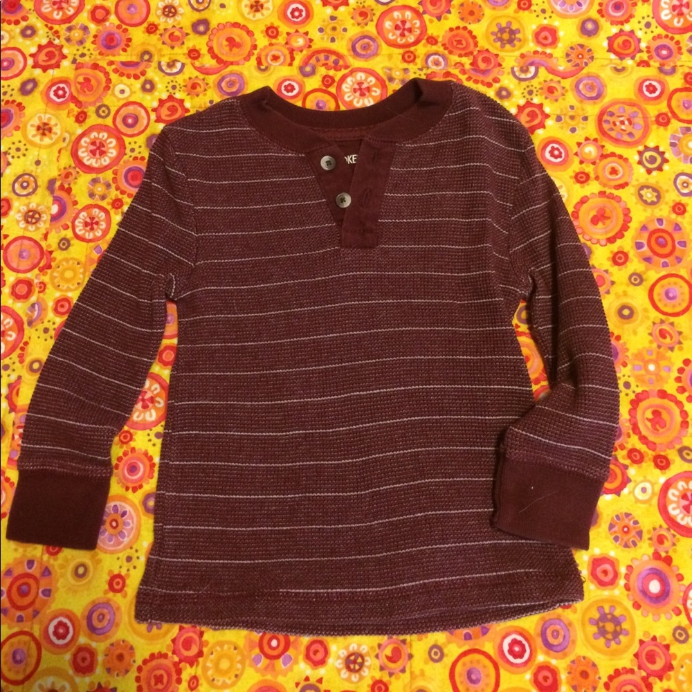 Toddler boy waffle weave Henley