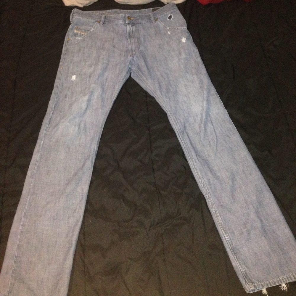 Men's diesel denim jeans straight fit jeans
