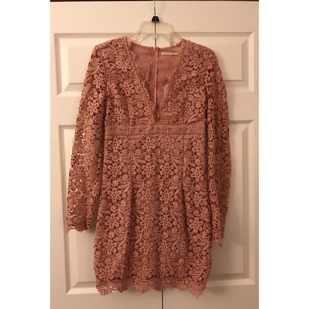 Mustard seed crocheted dress