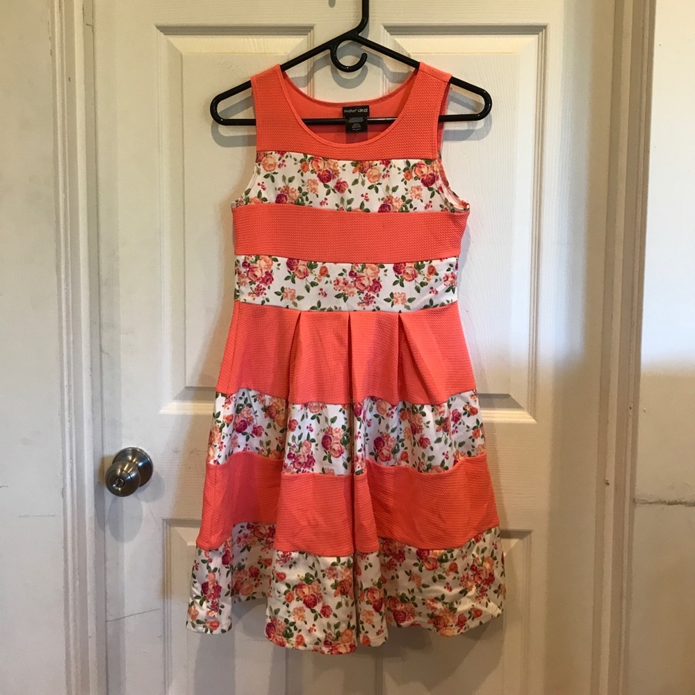Dress with box pleats