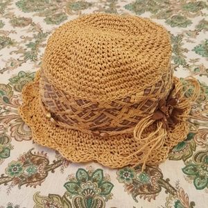 Cloche Straw Decorative Hat