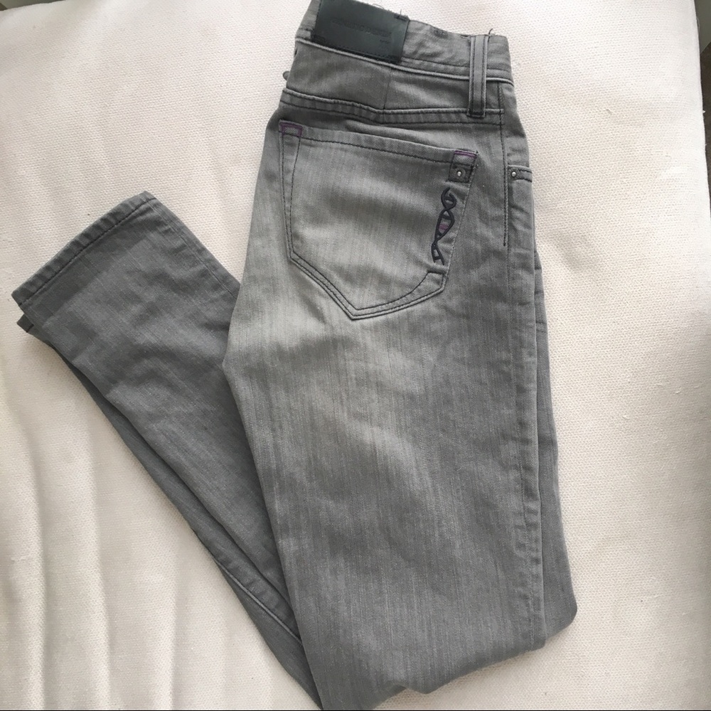 Genetic Denim Grey 'slouchy cigarette' leg jeans