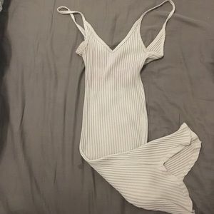 Urban Outfitters Form Fitting Ribbed Nude Dress