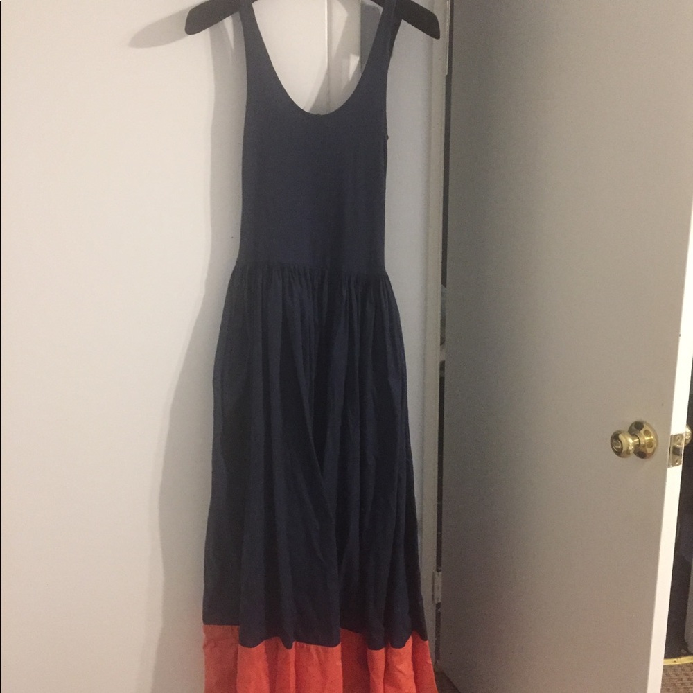 Color block maxi dress