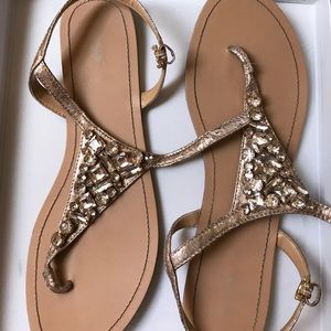 Rose Gold Jewel Sandals