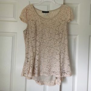 Lace peplum top
