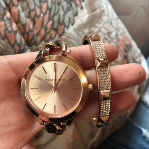 Michael Kors watch and bracelet