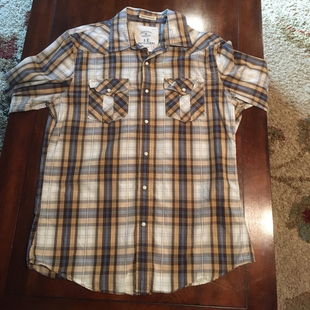 American eagle long sleeve button up