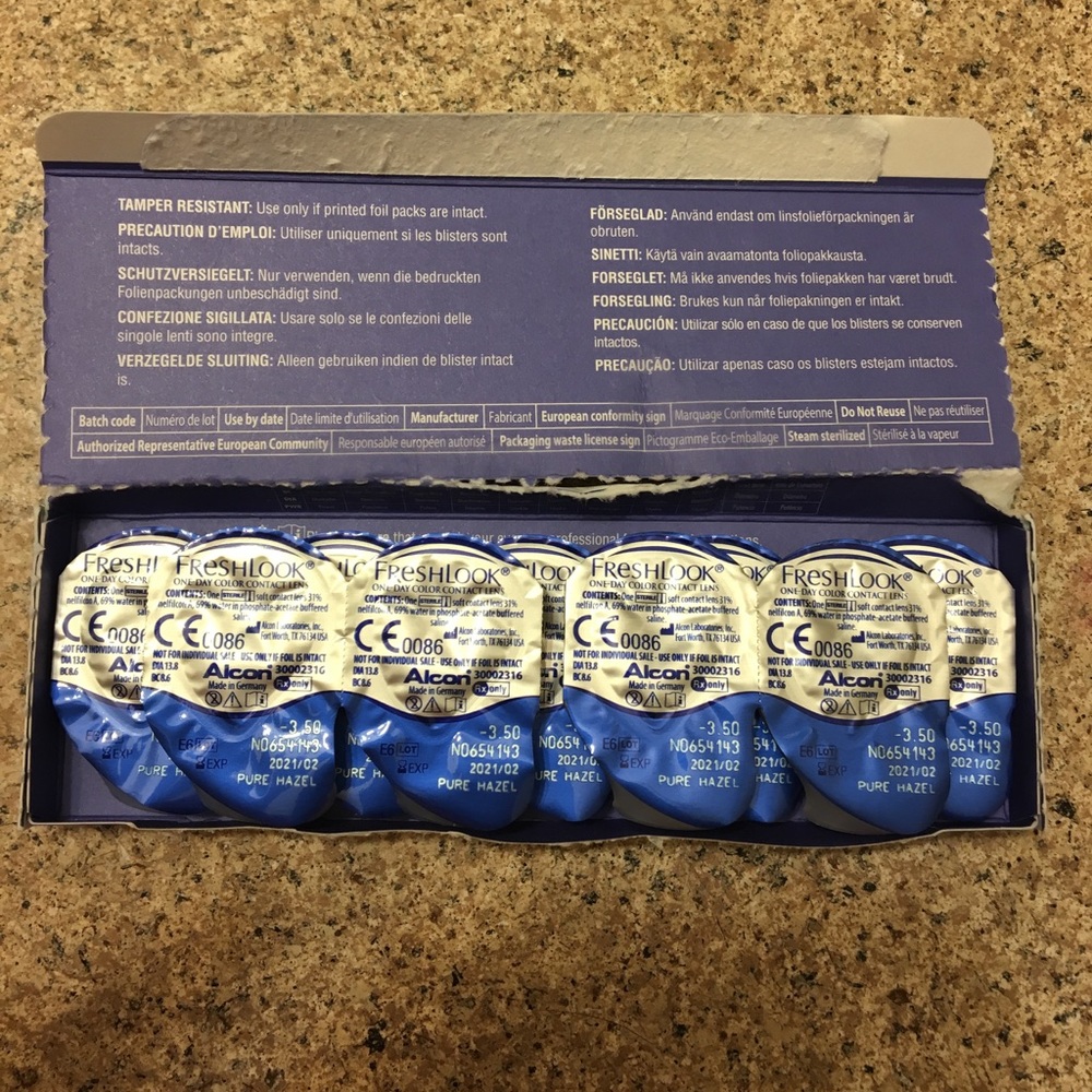 Fresh look Daily Contacts 10 total Hazel