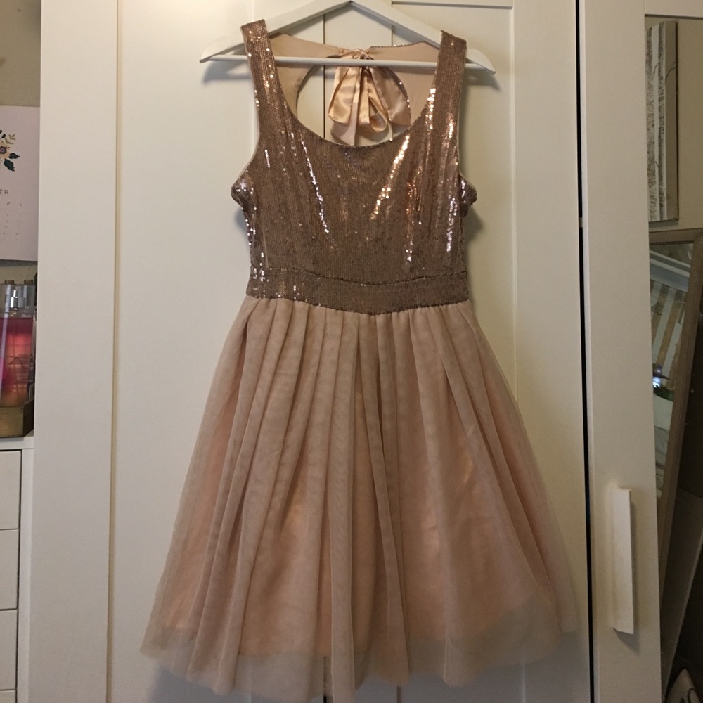 Champagne Sequin Dress