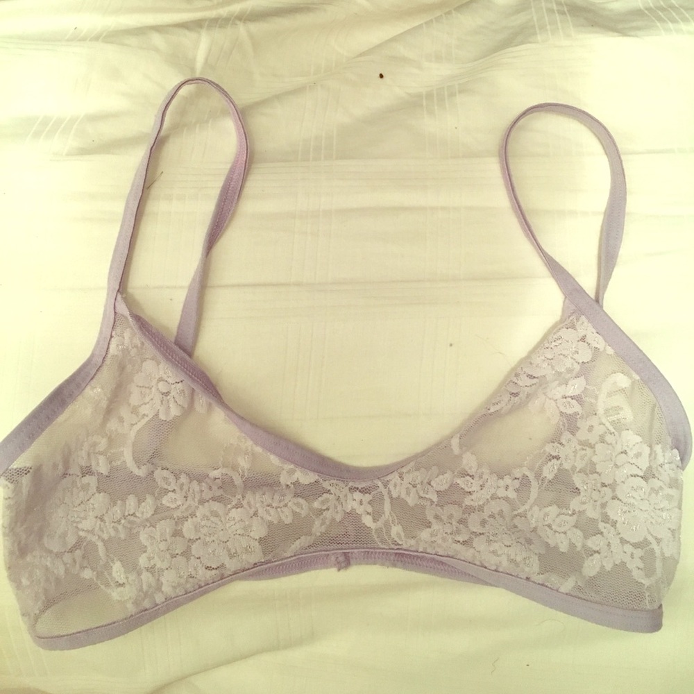 Sheer American apparel bralette