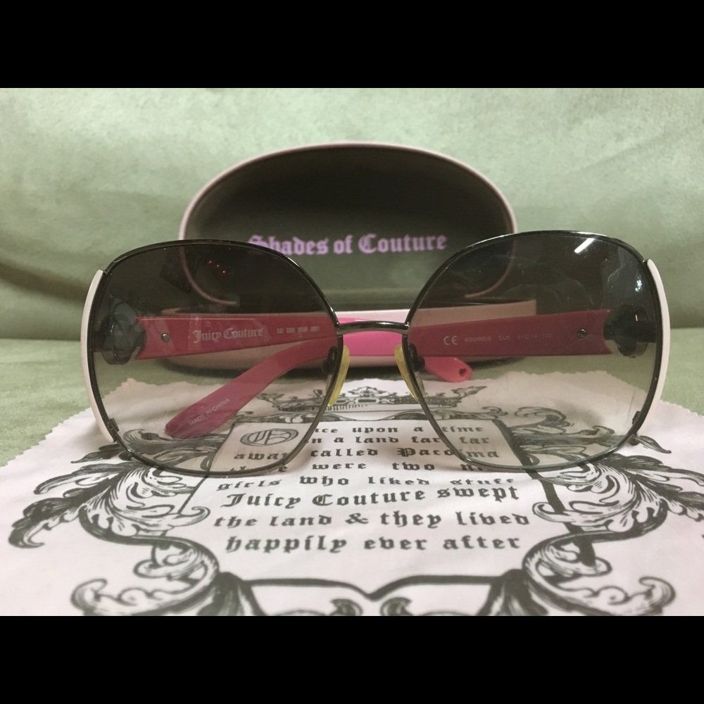Juicy Couture Pink Sunglasses with Case